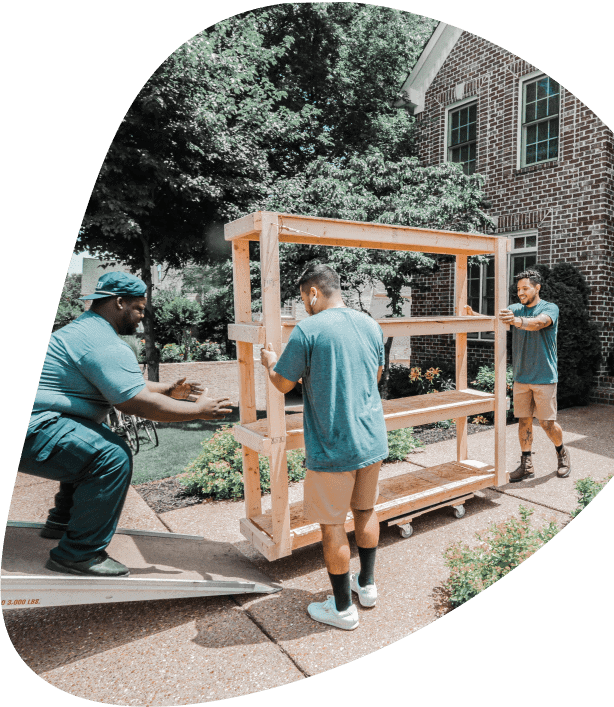 Image of Move On movers loading items into a moving truck